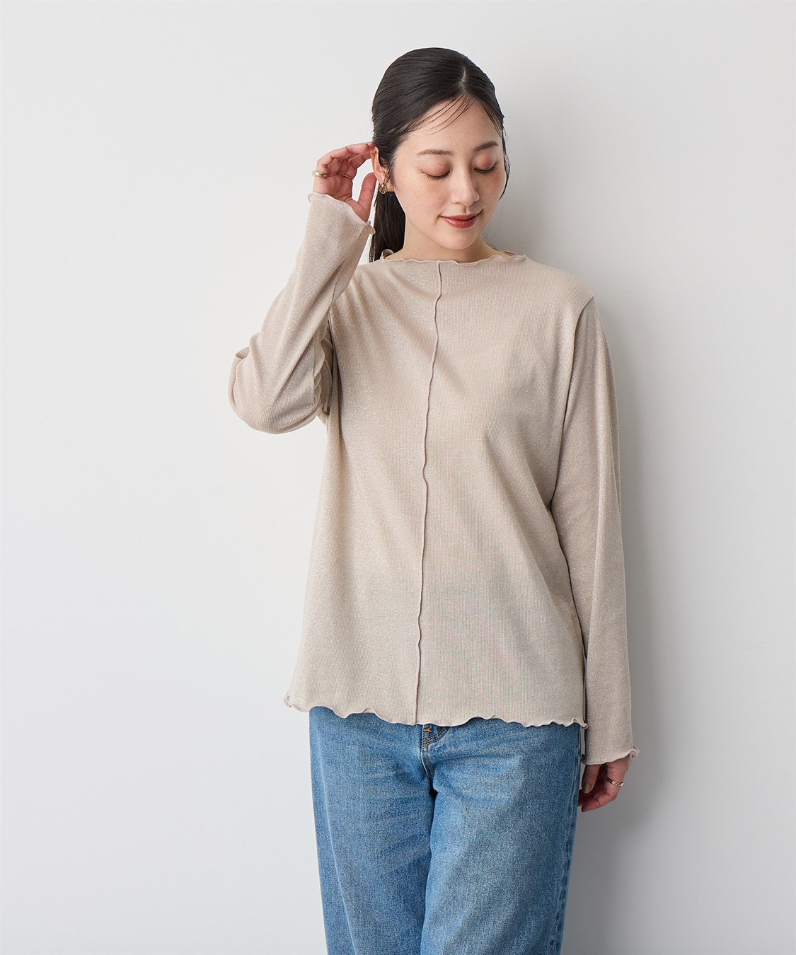 anyfee 【anyfee/プラスサイズ】ラメテレコトップス_sub_12