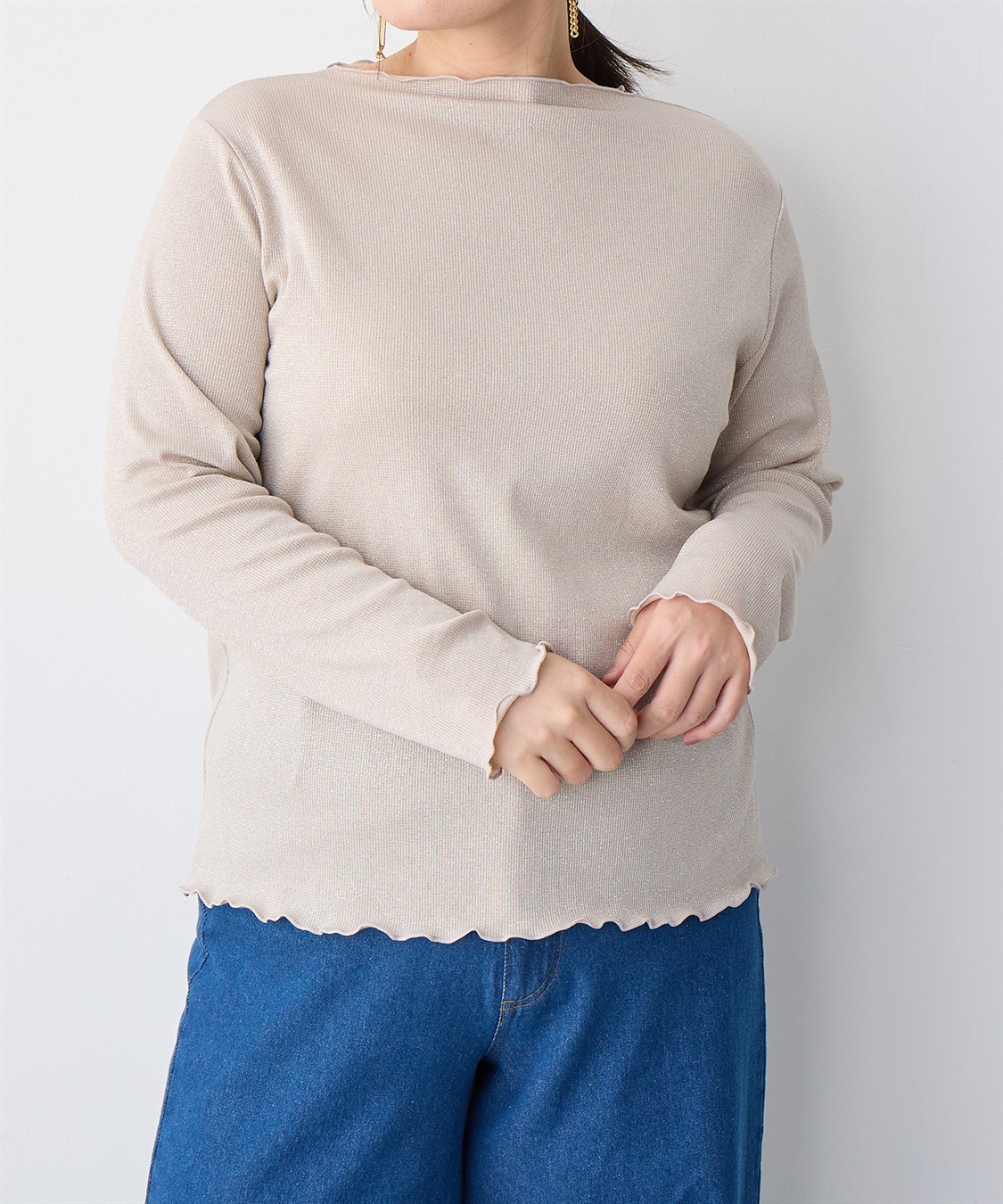 anyfee 【anyfee/プラスサイズ】ラメテレコトップス_sub_20