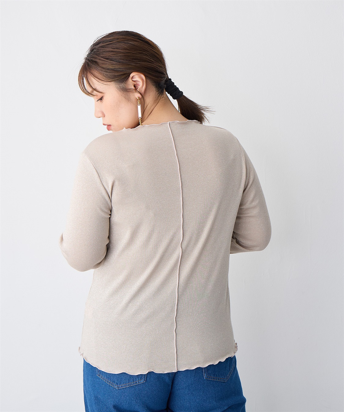 anyfee 【anyfee/プラスサイズ】ラメテレコトップス_sub_22