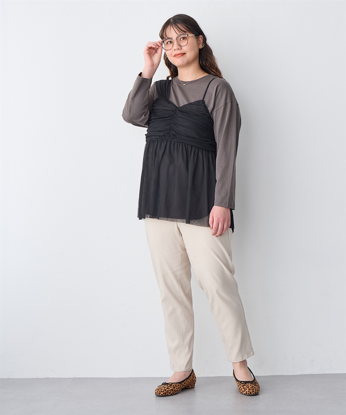 anyfee 【anyfee/プラスサイズ】バレエシューズ（4E・甲高・幅広）《la farfa SHOES/ラファーファシューズ》_sub_15