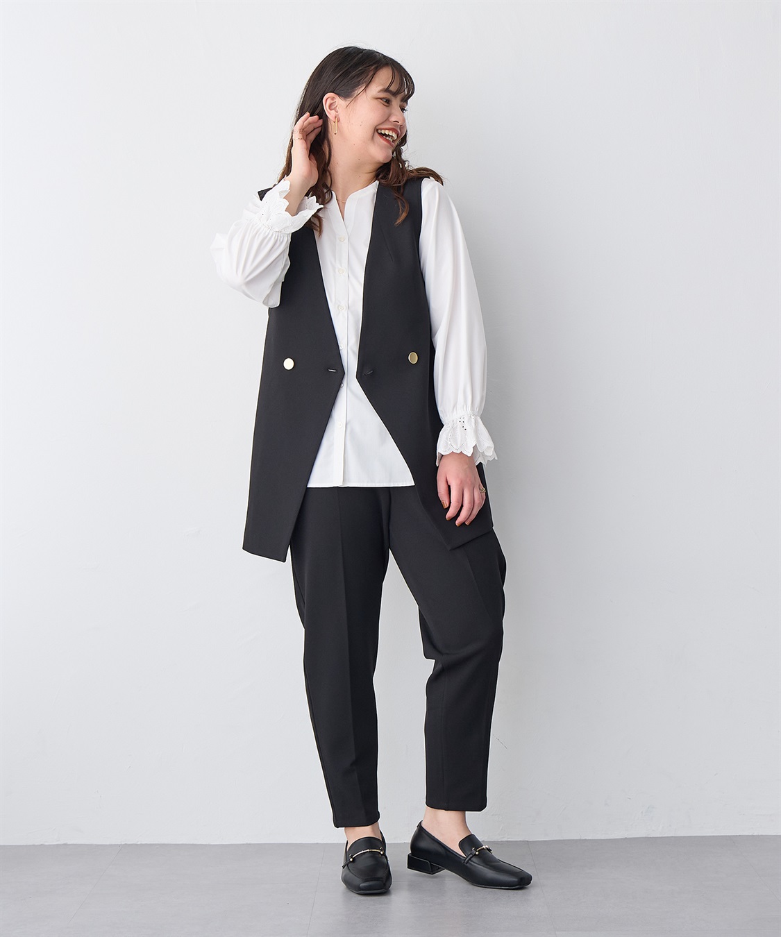 anyfee 【anyfee/プラスサイズ】スクエアビットローファー（4E・甲高・幅広）《la farfa SHOES/ラファーファシューズ》_sub_9