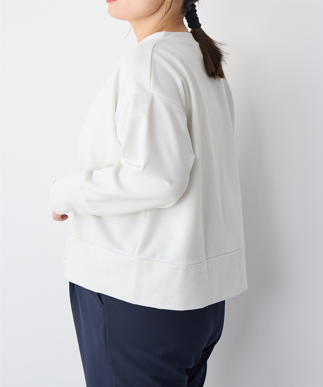 anyfee 【anyfee/プラスサイズ】ラメミックススナップボタンカーディガン_sub_18