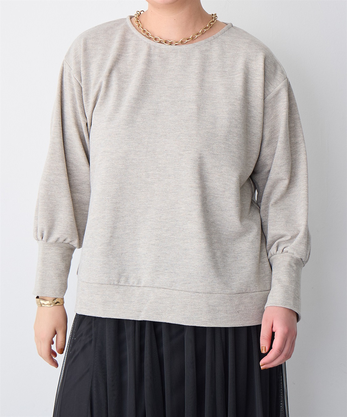 anyfee 【anyfee/プラスサイズ】ラメミックスプルオーバー_sub_19