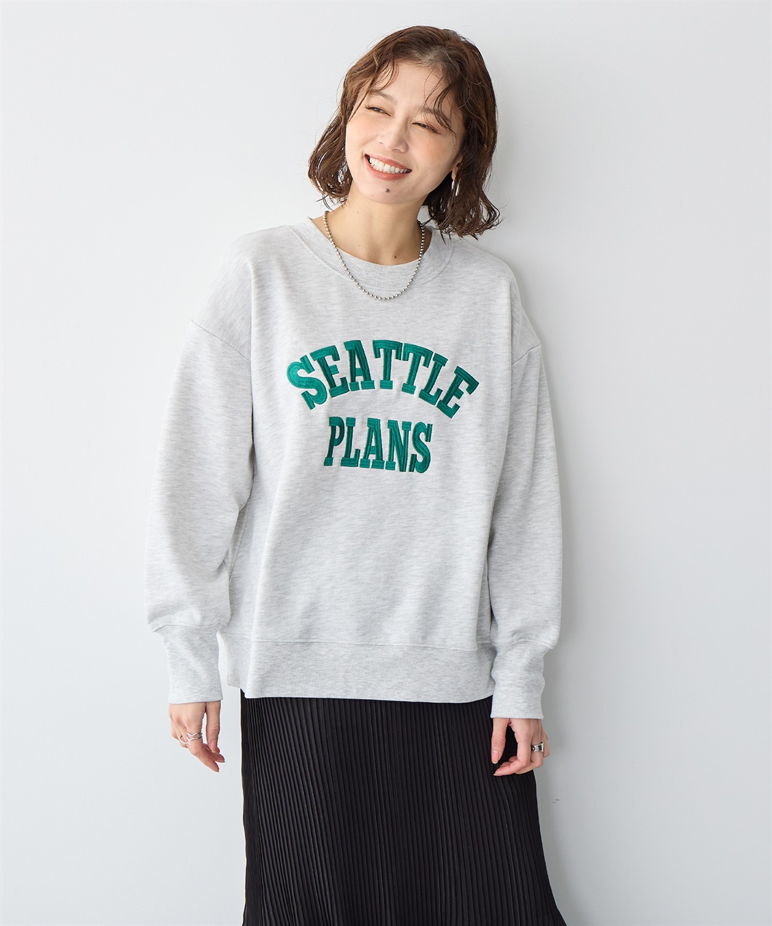 Life Style by cross marche 【anyfee/プラスサイズ】ビッグシルエット裏毛ロゴ刺繍プルオーバー_sub_3