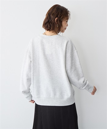 Life Style by cross marche 【anyfee/プラスサイズ】ビッグシルエット裏毛ロゴ刺繍プルオーバー_subthumb_6