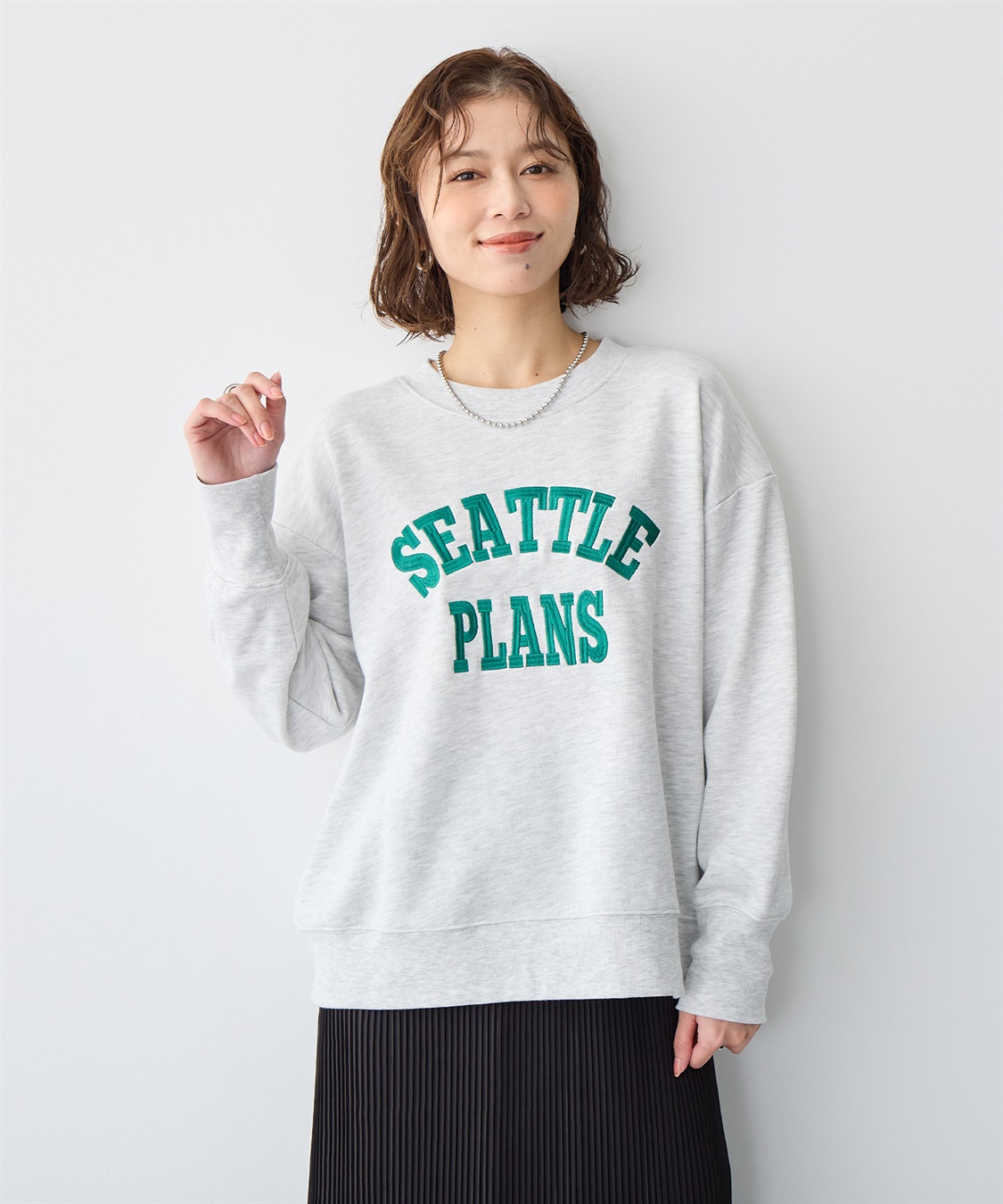 Life Style by cross marche 【anyfee/プラスサイズ】ビッグシルエット裏毛ロゴ刺繍プルオーバー_sub_8