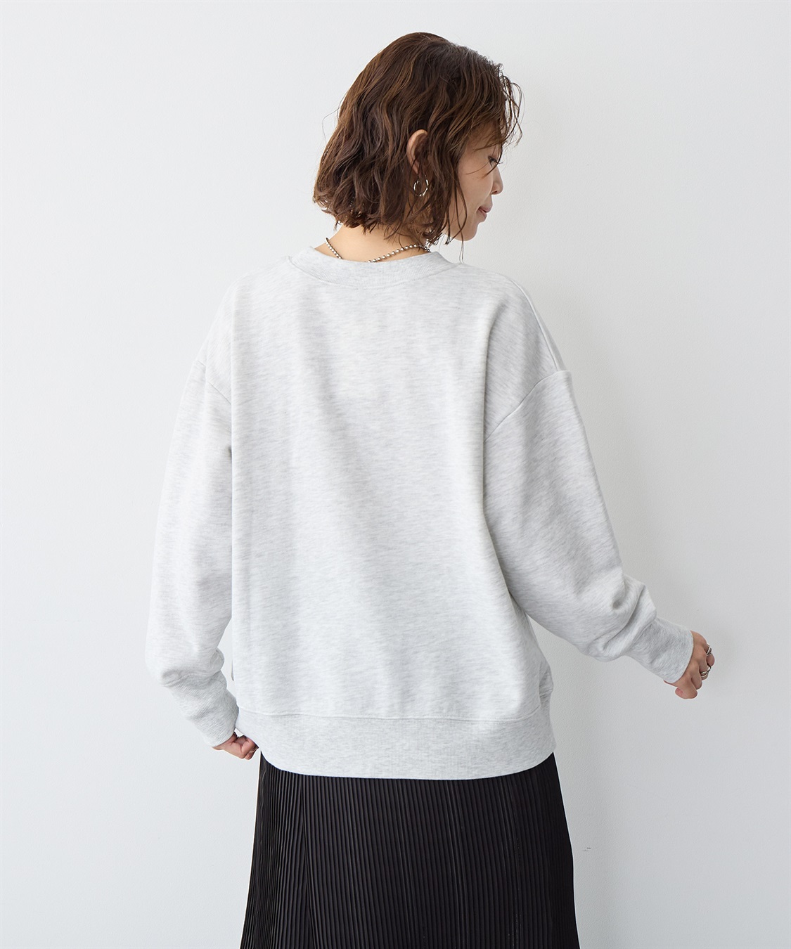 Life Style by cross marche 【anyfee/プラスサイズ】ビッグシルエット裏毛ロゴ刺繍プルオーバー_sub_11