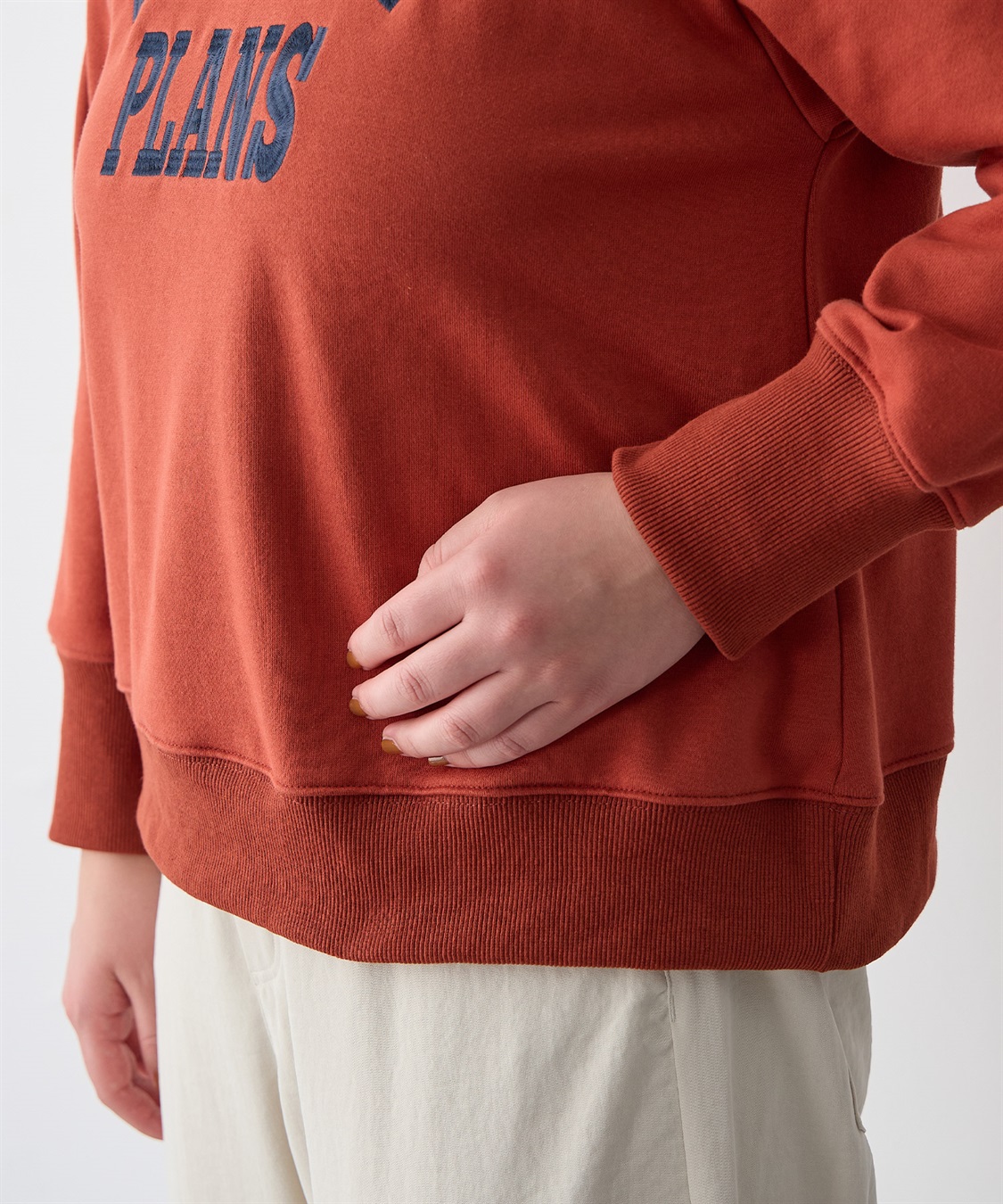 Life Style by cross marche 【anyfee/プラスサイズ】ビッグシルエット裏毛ロゴ刺繍プルオーバー_sub_18