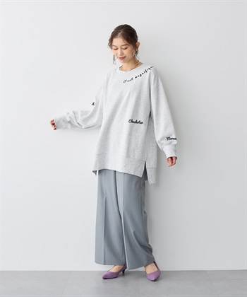 Life Style by cross marche 【anyfee/プラスサイズ】ビッグシルエット裏毛刺繍プルオーバー_subthumb_7