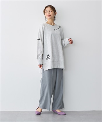 Life Style by cross marche 【anyfee/プラスサイズ】ビッグシルエット裏毛刺繍プルオーバー_subthumb_8