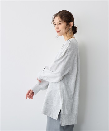 Life Style by cross marche 【anyfee/プラスサイズ】ビッグシルエット裏毛刺繍プルオーバー_subthumb_15