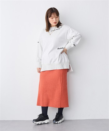 Life Style by cross marche 【anyfee/プラスサイズ】ビッグシルエット裏毛刺繍プルオーバー_subthumb_22