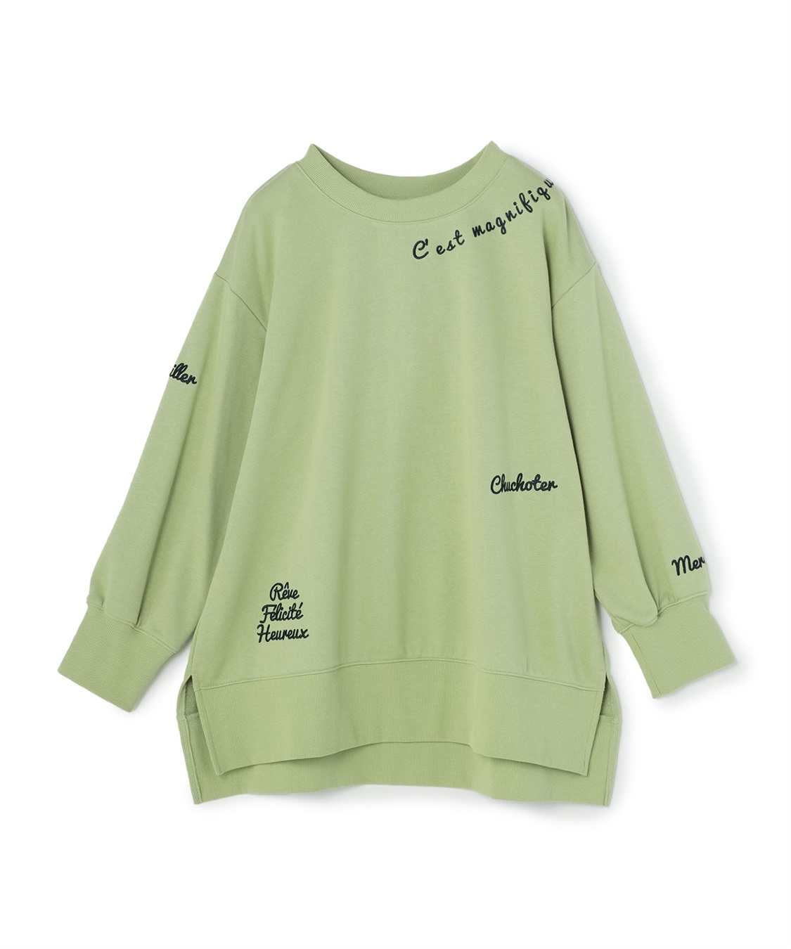 Life Style by cross marche 【anyfee/プラスサイズ】ビッグシルエット裏毛刺繍プルオーバー_sub_23