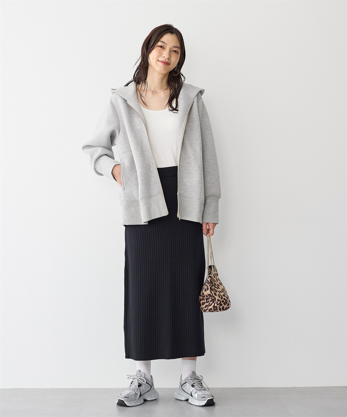 anyfee 【anyfee/プラスサイズ】ビッグシルエットダンボールZIPパーカー_sub_7