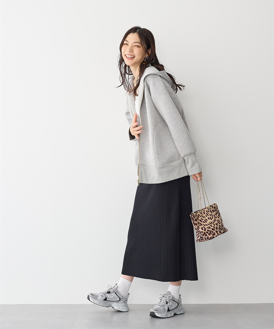 anyfee 【anyfee/プラスサイズ】ビッグシルエットダンボールZIPパーカー_sub_8