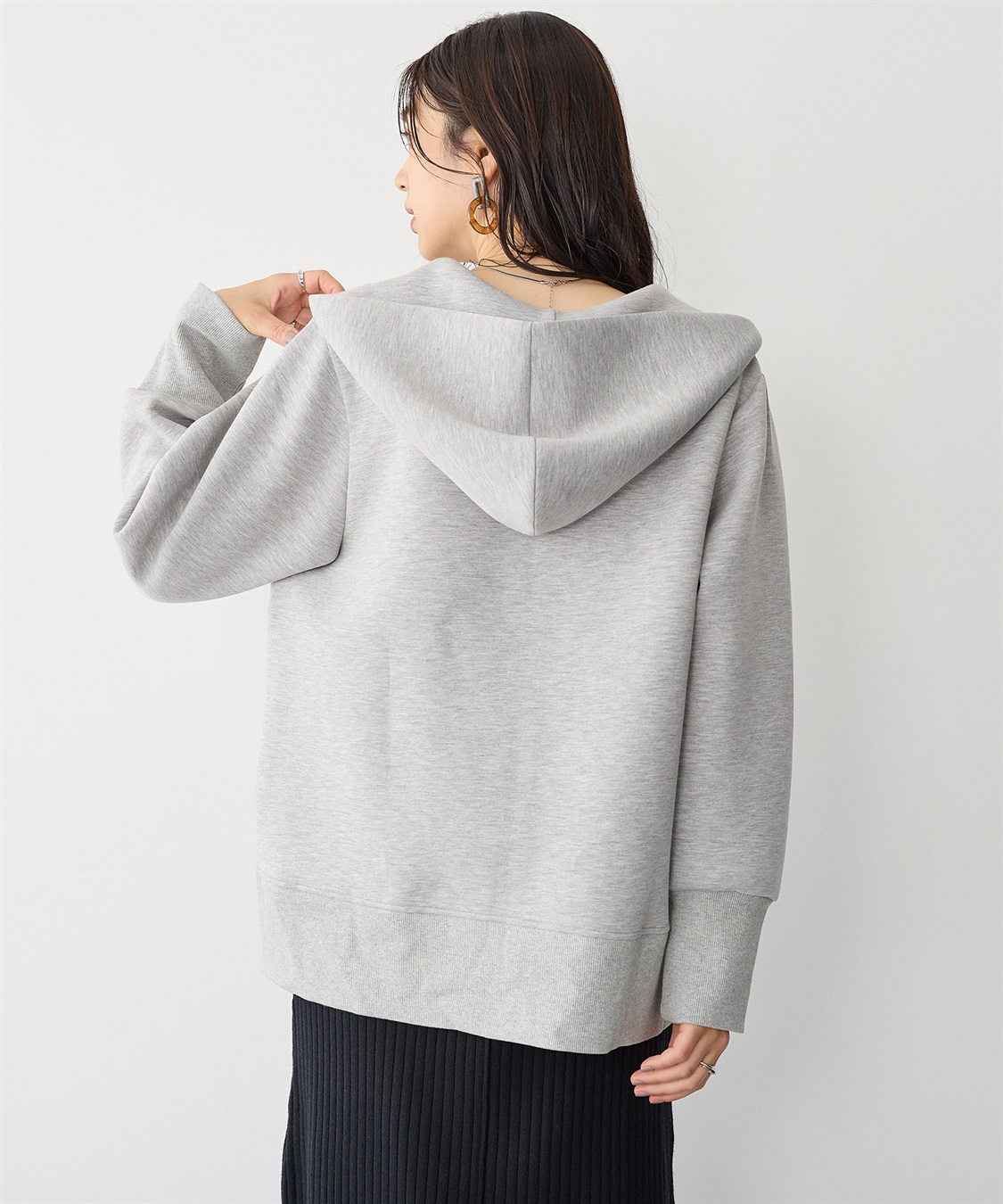 anyfee 【anyfee/プラスサイズ】ビッグシルエットダンボールZIPパーカー_sub_12