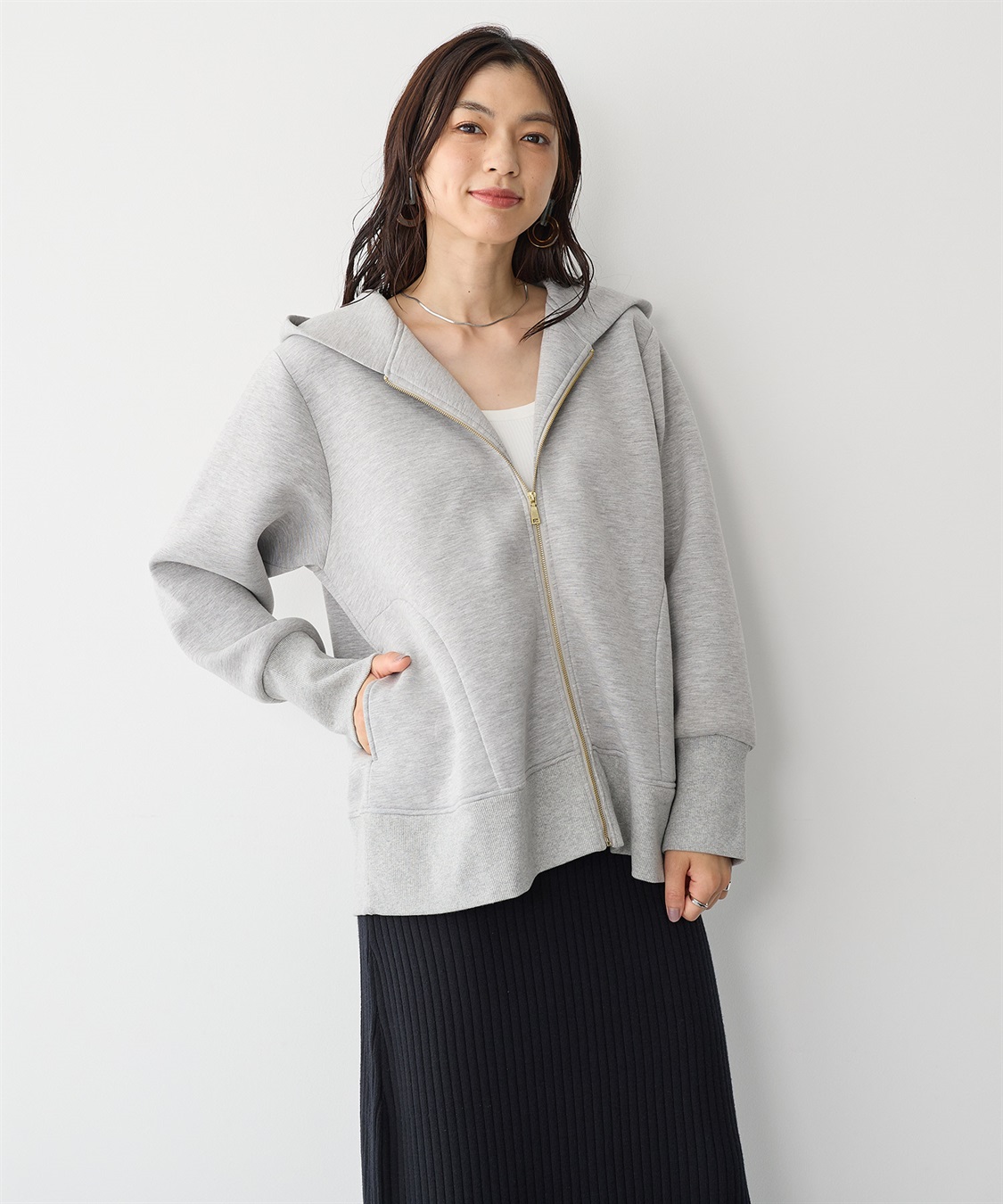 anyfee 【anyfee/プラスサイズ】ビッグシルエットダンボールZIPパーカー_sub_13