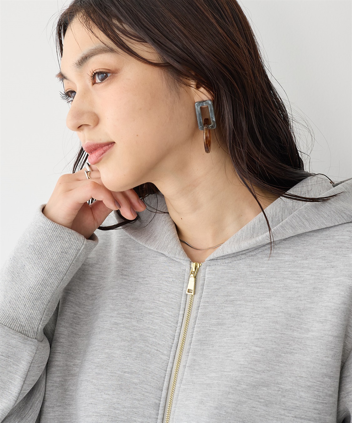 anyfee 【anyfee/プラスサイズ】ビッグシルエットダンボールZIPパーカー_sub_14