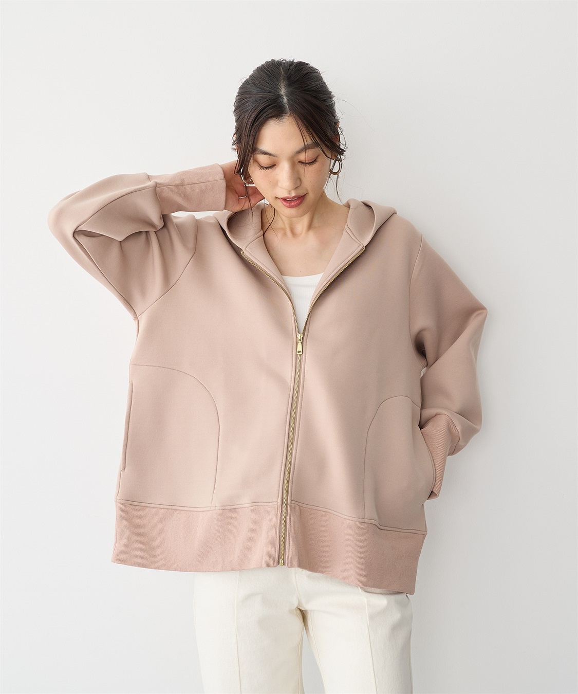 anyfee 【anyfee/プラスサイズ】ビッグシルエットダンボールZIPパーカー_sub_19