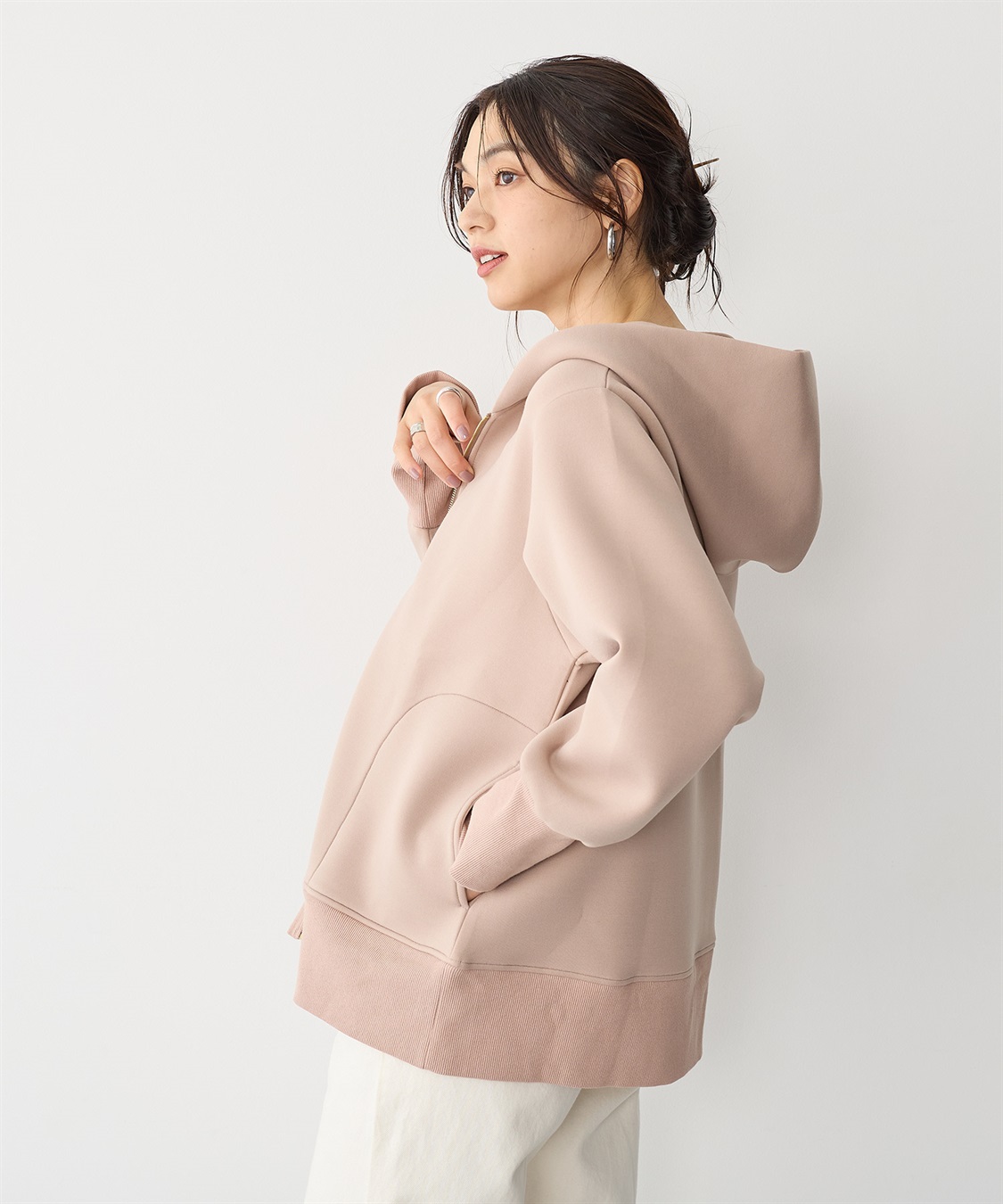 anyfee 【anyfee/プラスサイズ】ビッグシルエットダンボールZIPパーカー_sub_21