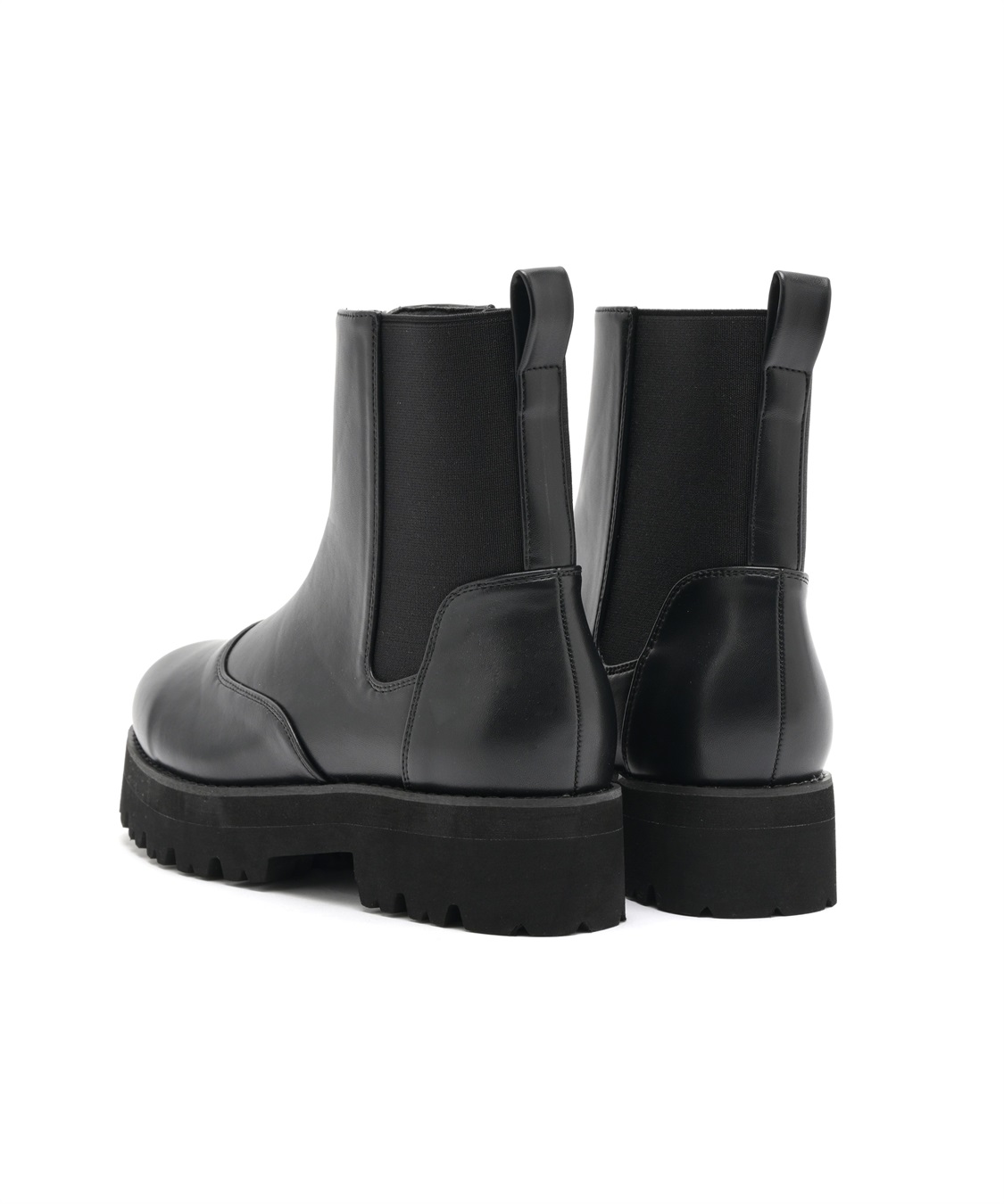 anyfee/プラスサイズ】厚底センタージップブーツ（4E・甲高