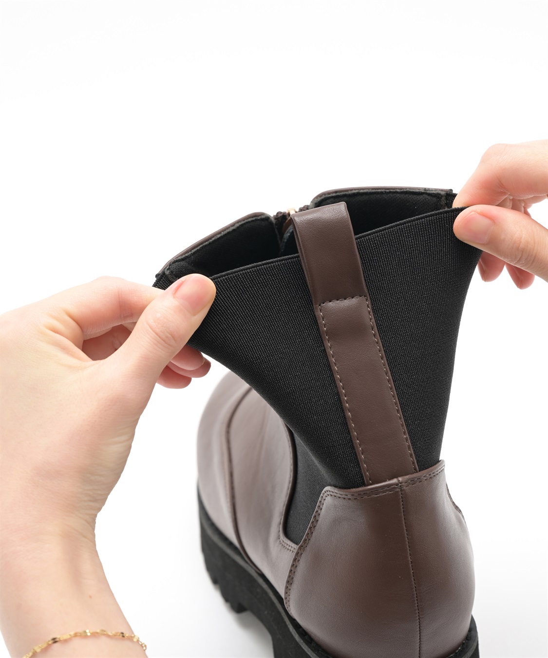 Life Style by cross marche 【anyfee/プラスサイズ】厚底センタージップブーツ（4E・甲高・幅広）《la farfa SHOES/ラファーファシューズ》_sub_14