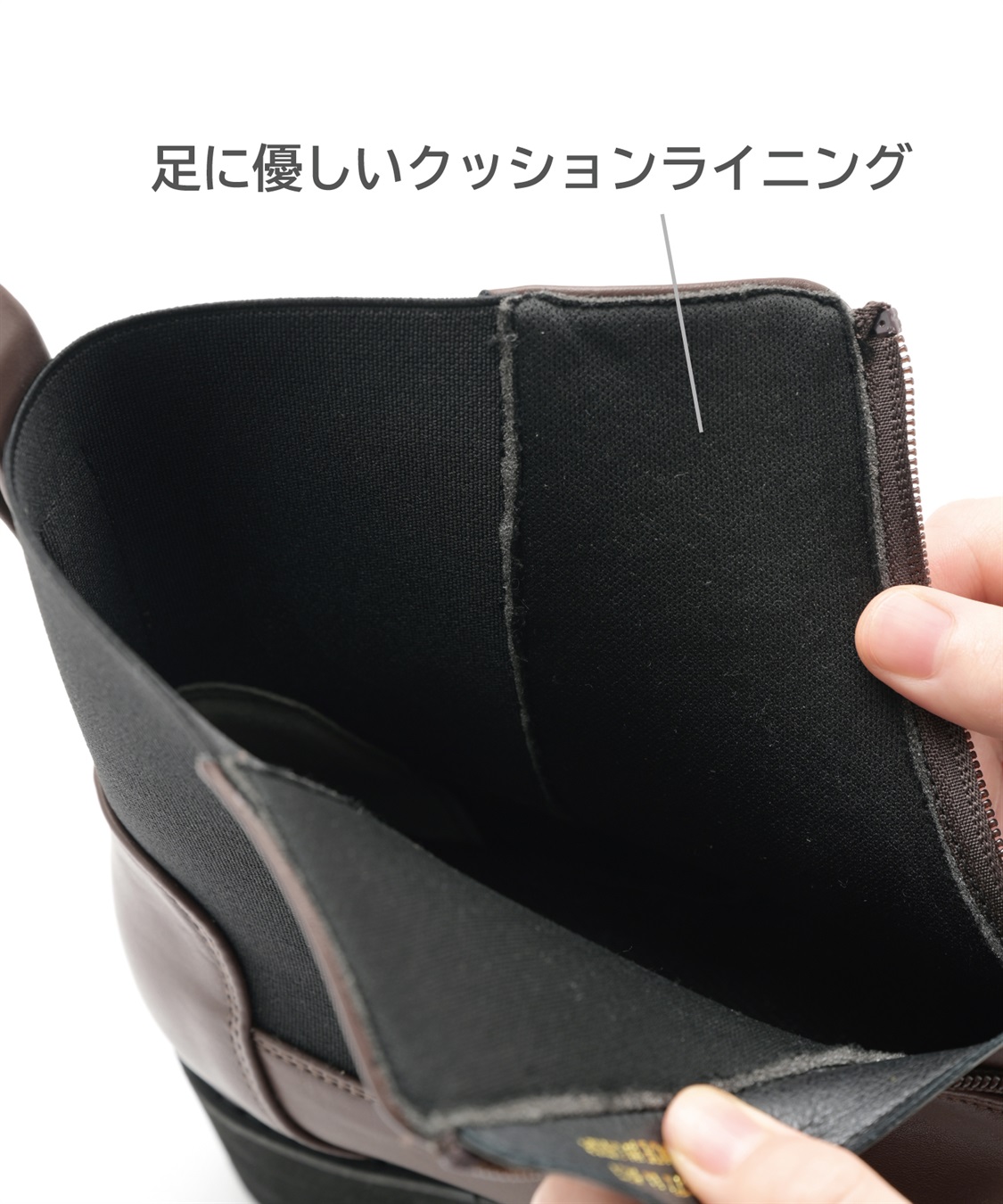 Life Style by cross marche 【anyfee/プラスサイズ】厚底センタージップブーツ（4E・甲高・幅広）《la farfa SHOES/ラファーファシューズ》_sub_17