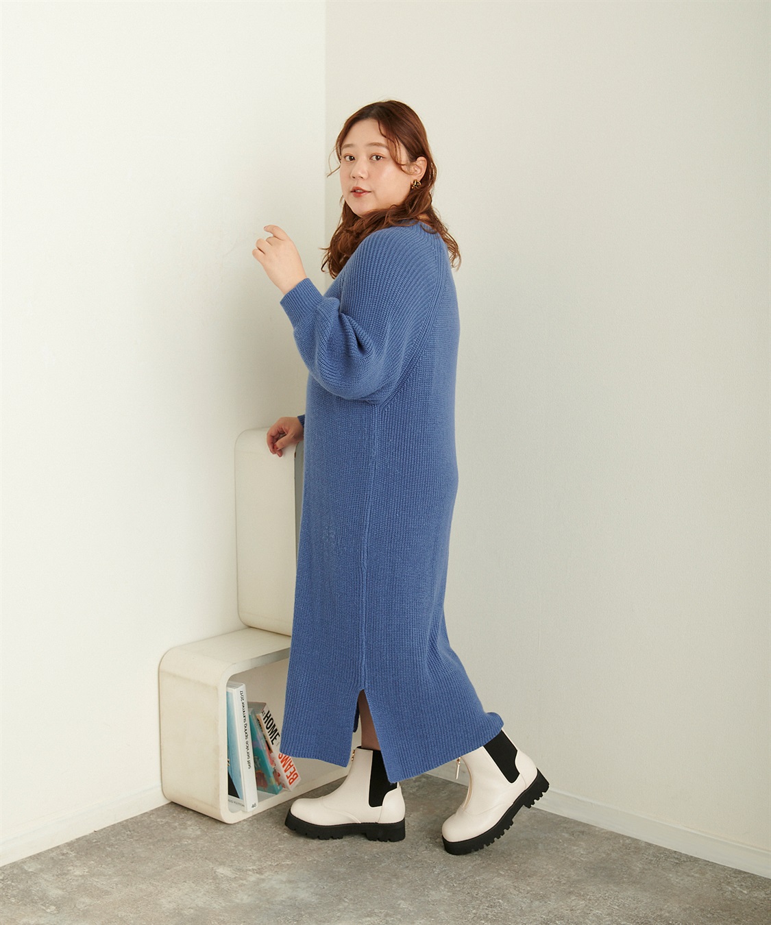 Life Style by cross marche 【anyfee/プラスサイズ】厚底センタージップブーツ（4E・甲高・幅広）《la farfa SHOES/ラファーファシューズ》_sub_22