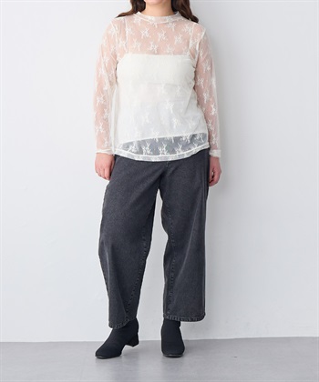 Life Style by cross marche 【anyfee/プラスサイズ】Lafafa５ｃｍヒールソックスブーツ（4E・甲高・幅広）_subthumb_9
