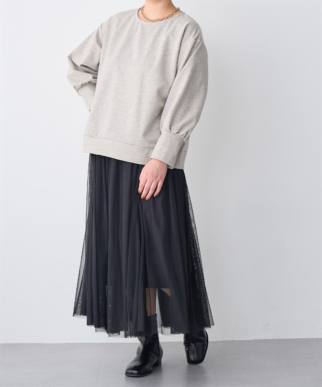 アンフィーロ anyfee/プラスサイズ】ストレッチローヒールブーツ（4E・甲高・幅広