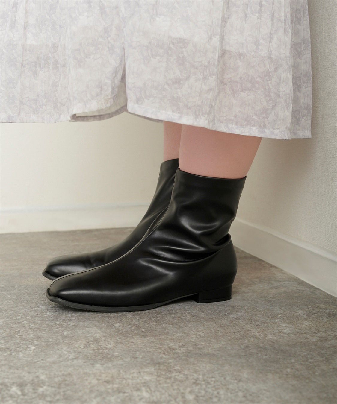 anyfee 【anyfee/プラスサイズ】ストレッチローヒールブーツ（4E・甲高・幅広）_sub_17