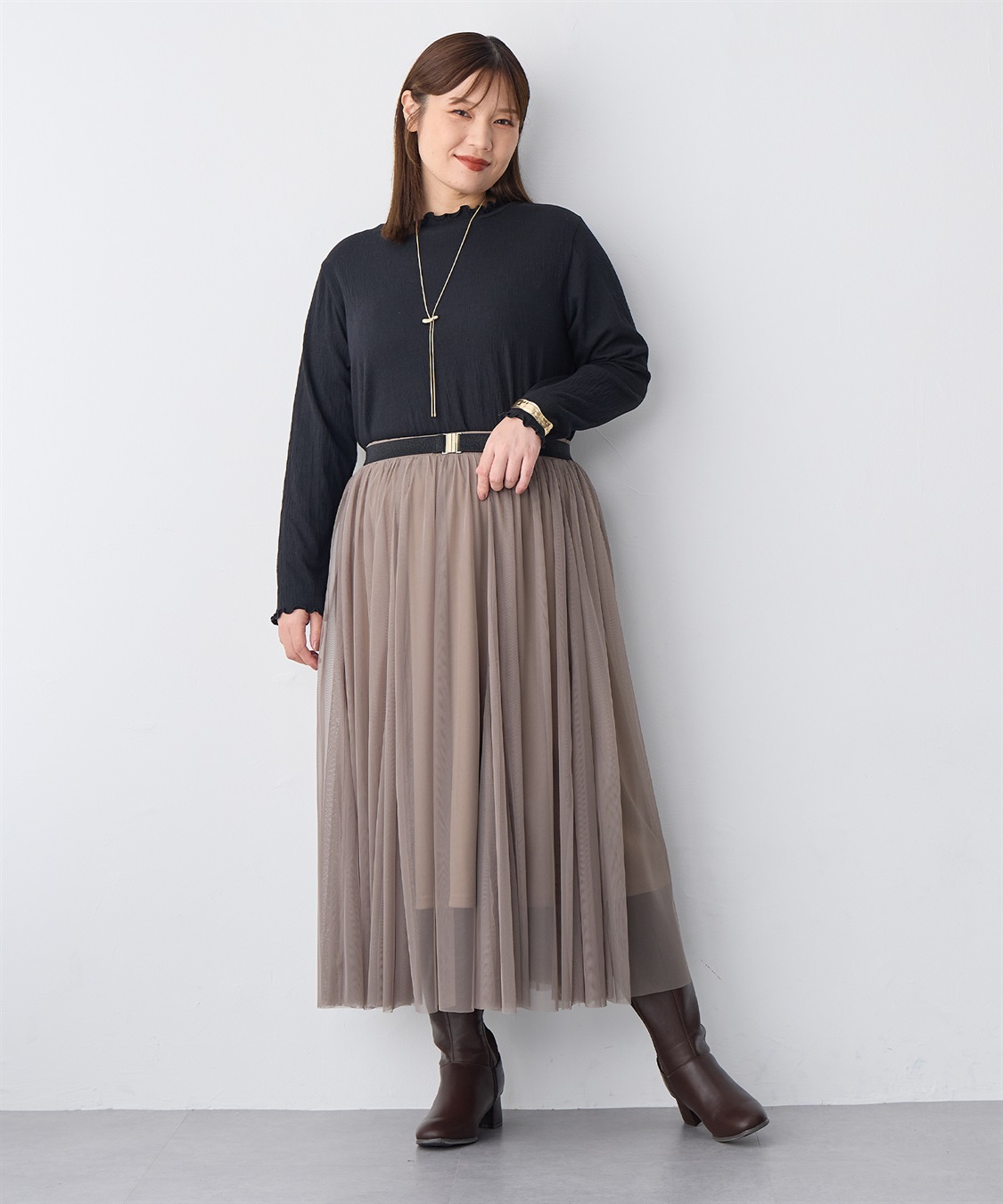 anyfee 【anyfee/プラスサイズ】5.5cmヒールロングブーツ（4E・甲高・幅広）《la farfa SHOES/ラファーファシューズ》_sub_7