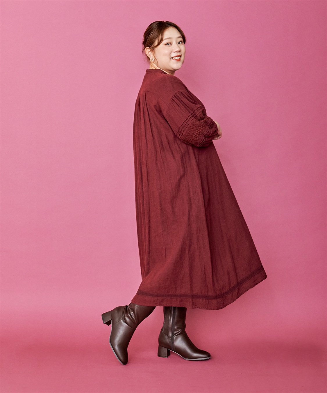 anyfee 【anyfee/プラスサイズ】5.5cmヒールロングブーツ（4E・甲高・幅広）《la farfa SHOES/ラファーファシューズ》_sub_14