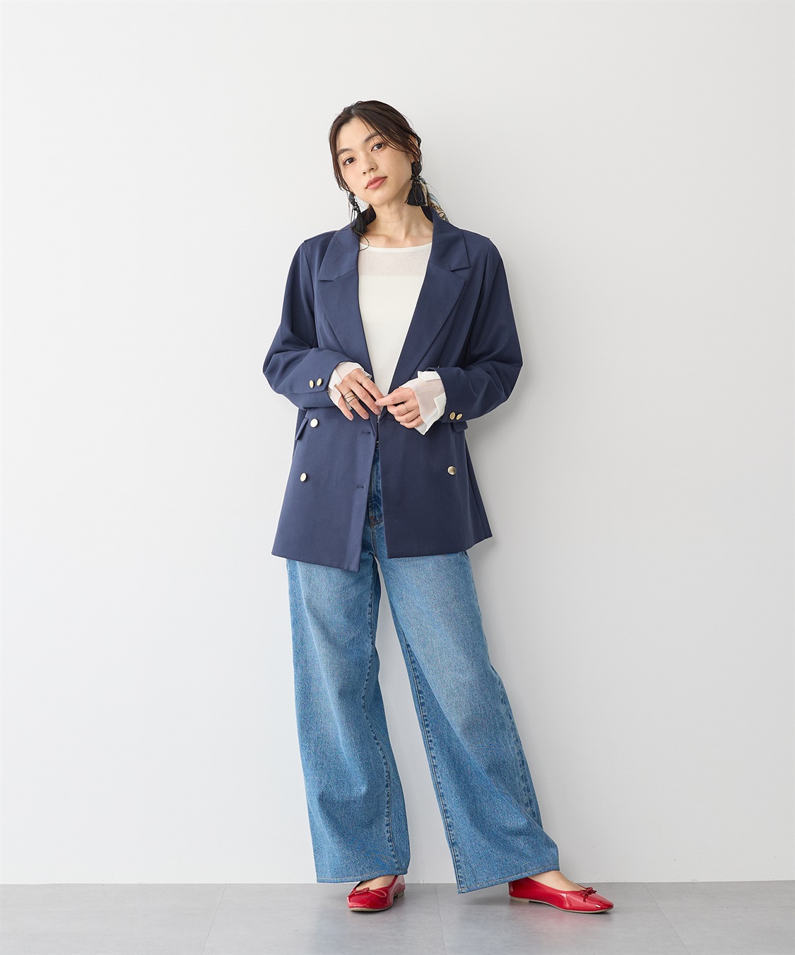 Life Style by cross marche 【anyfee/プラスサイズ】袖チュールTシャツ_sub_17