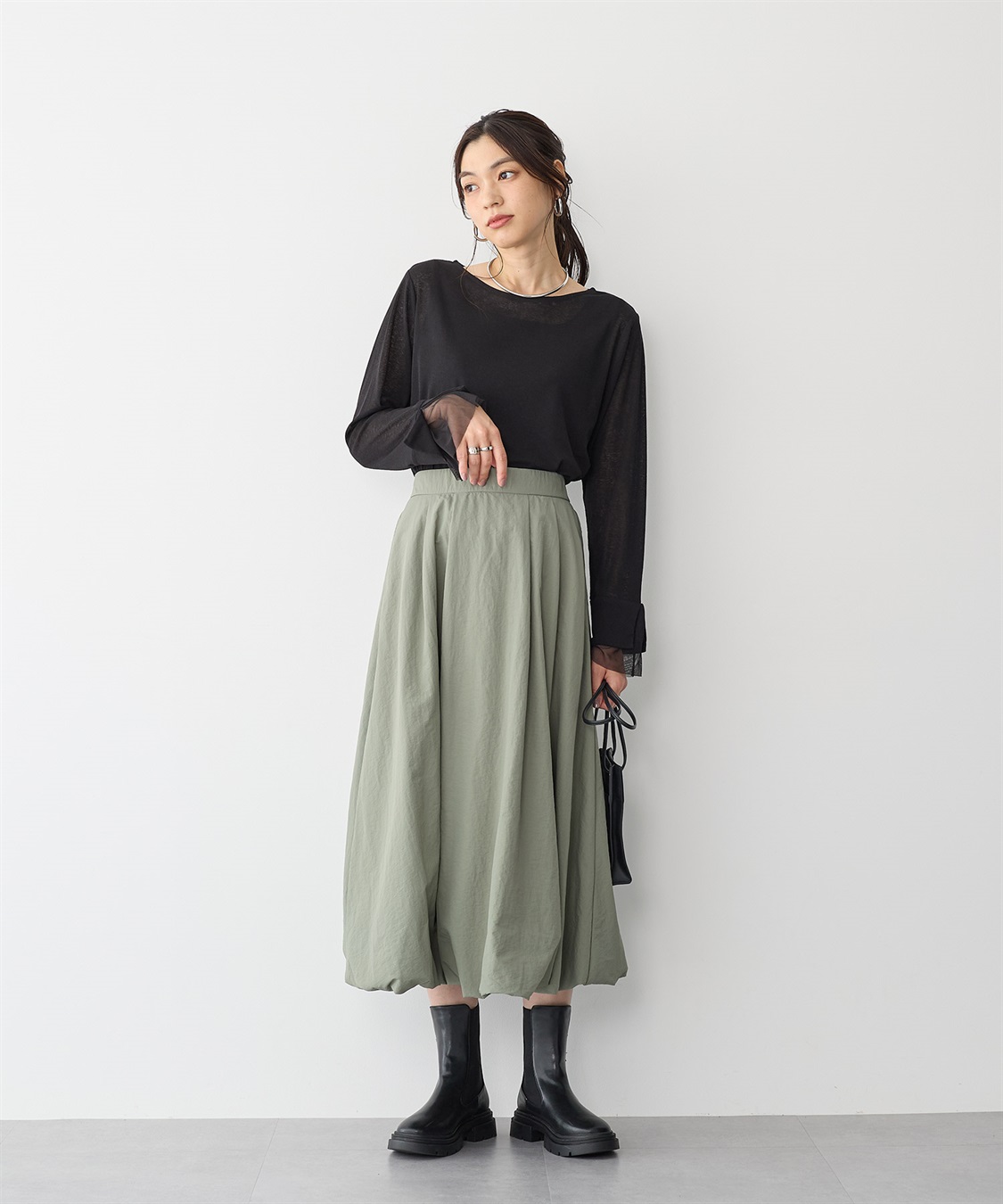 Life Style by cross marche 【anyfee/プラスサイズ】袖チュールTシャツ_sub_20