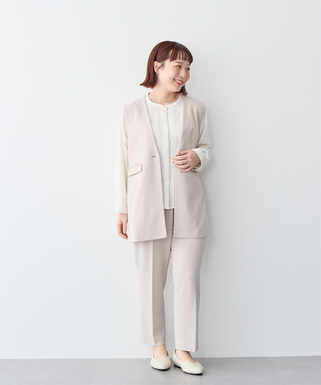 anyfee 【anyfee/プラスサイズ】ポインテッドトゥバレエシューズ（5E・甲高・幅広）《la farfa SHOES/ラファーファシューズ》_sub_2