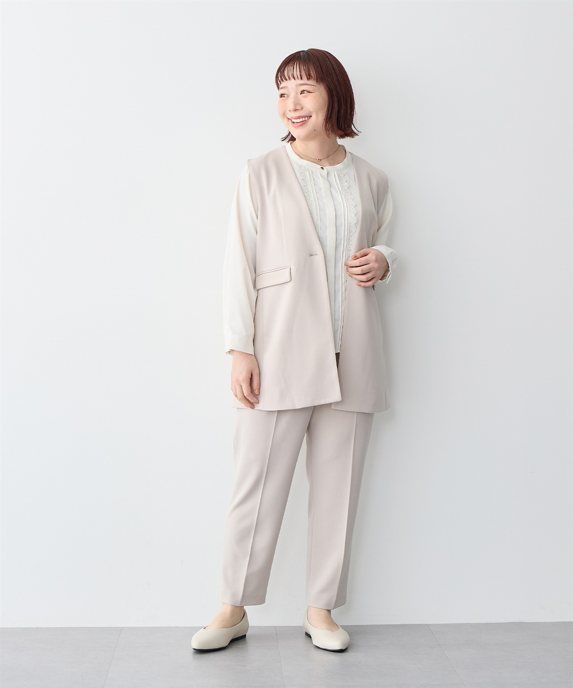 anyfee 【anyfee/プラスサイズ】ポインテッドトゥバレエシューズ（5E・甲高・幅広）《la farfa SHOES/ラファーファシューズ》_sub_3