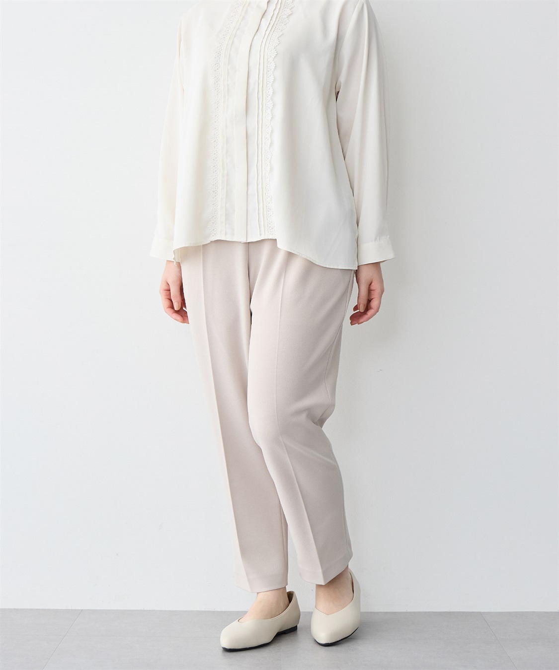 anyfee 【anyfee/プラスサイズ】ポインテッドトゥバレエシューズ（5E・甲高・幅広）《la farfa SHOES/ラファーファシューズ》_sub_4