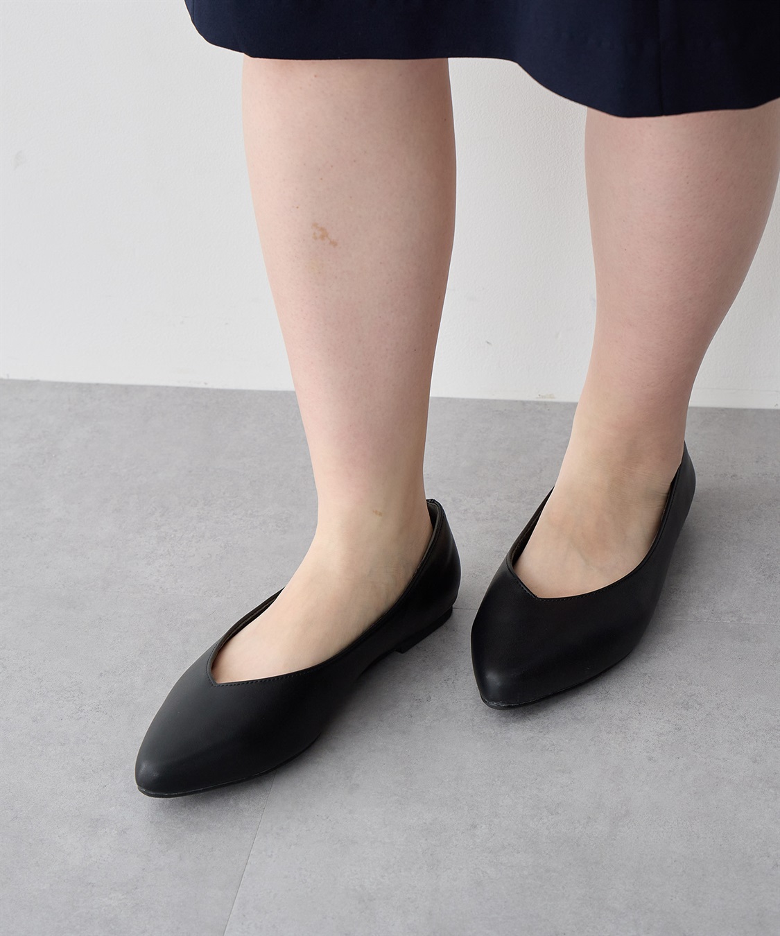 anyfee 【anyfee/プラスサイズ】ポインテッドトゥバレエシューズ（5E・甲高・幅広）《la farfa SHOES/ラファーファシューズ》_sub_7