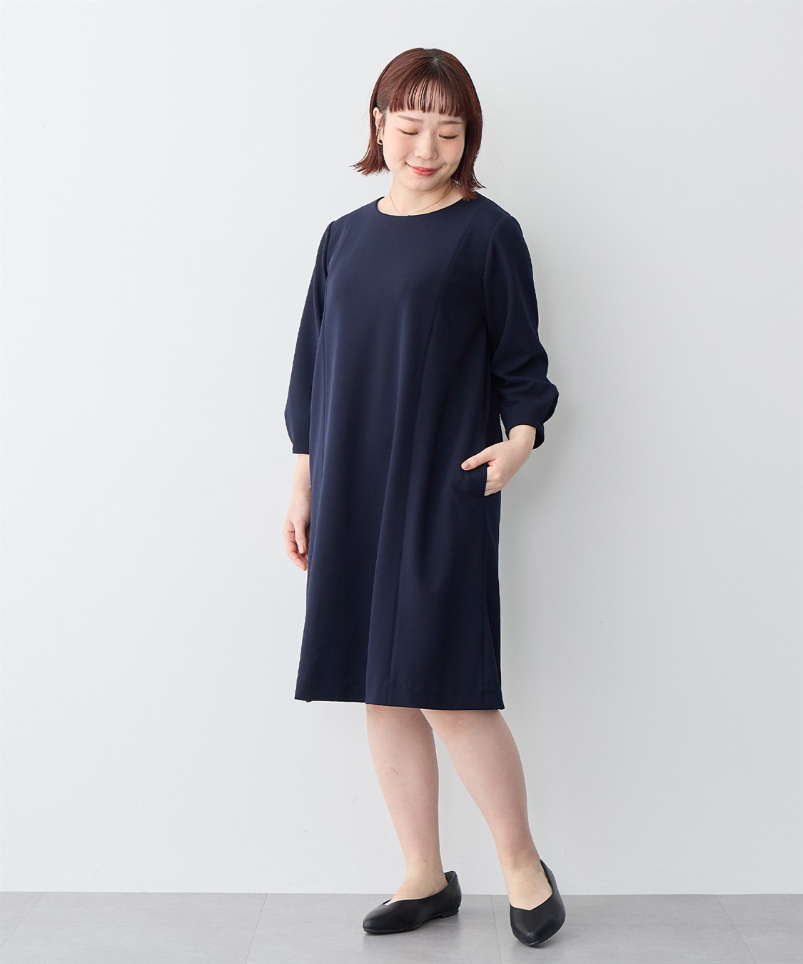 anyfee 【anyfee/プラスサイズ】ポインテッドトゥバレエシューズ（5E・甲高・幅広）《la farfa SHOES/ラファーファシューズ》_sub_9