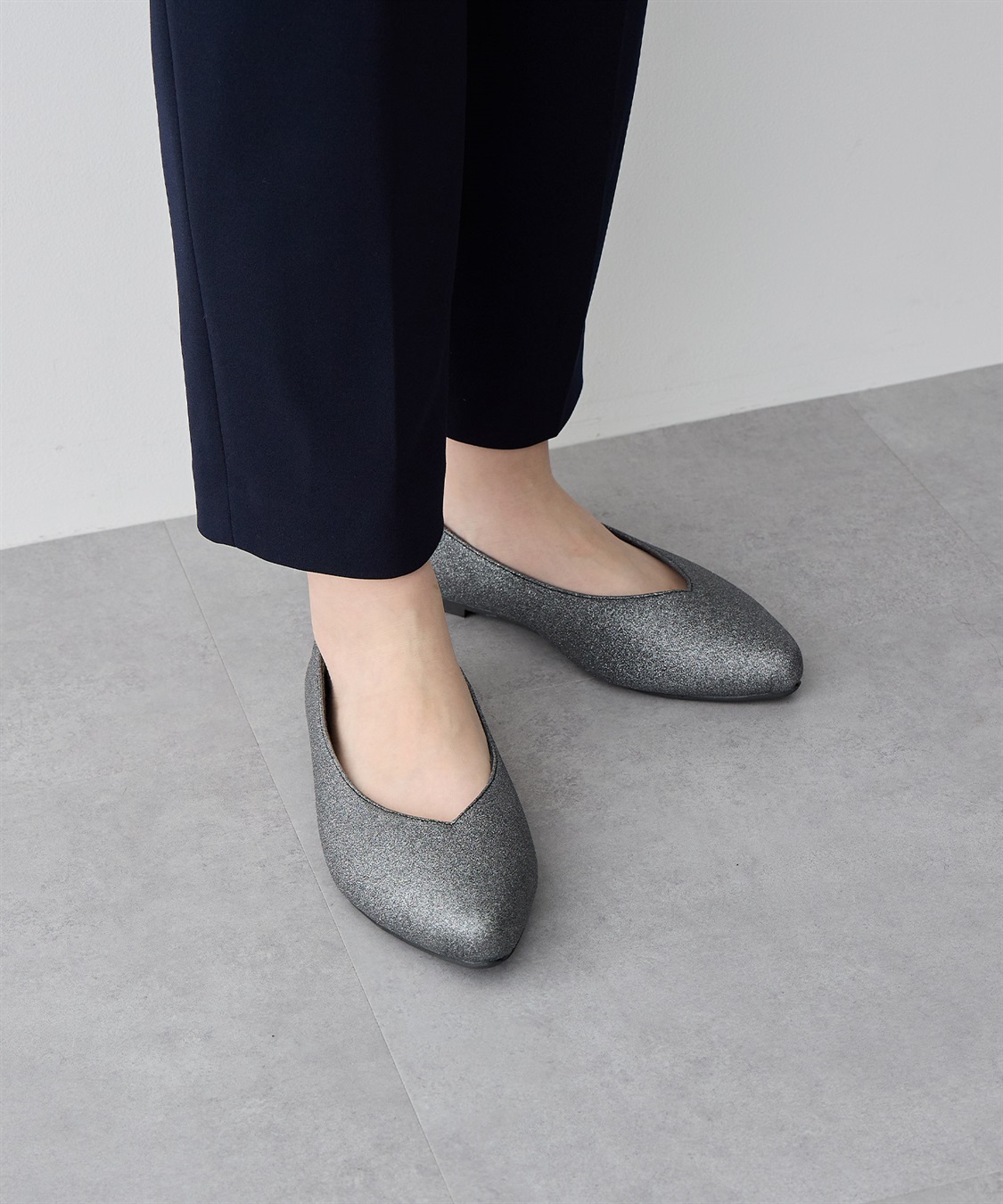 anyfee 【anyfee/プラスサイズ】ポインテッドトゥバレエシューズ（5E・甲高・幅広）《la farfa SHOES/ラファーファシューズ》_sub_11