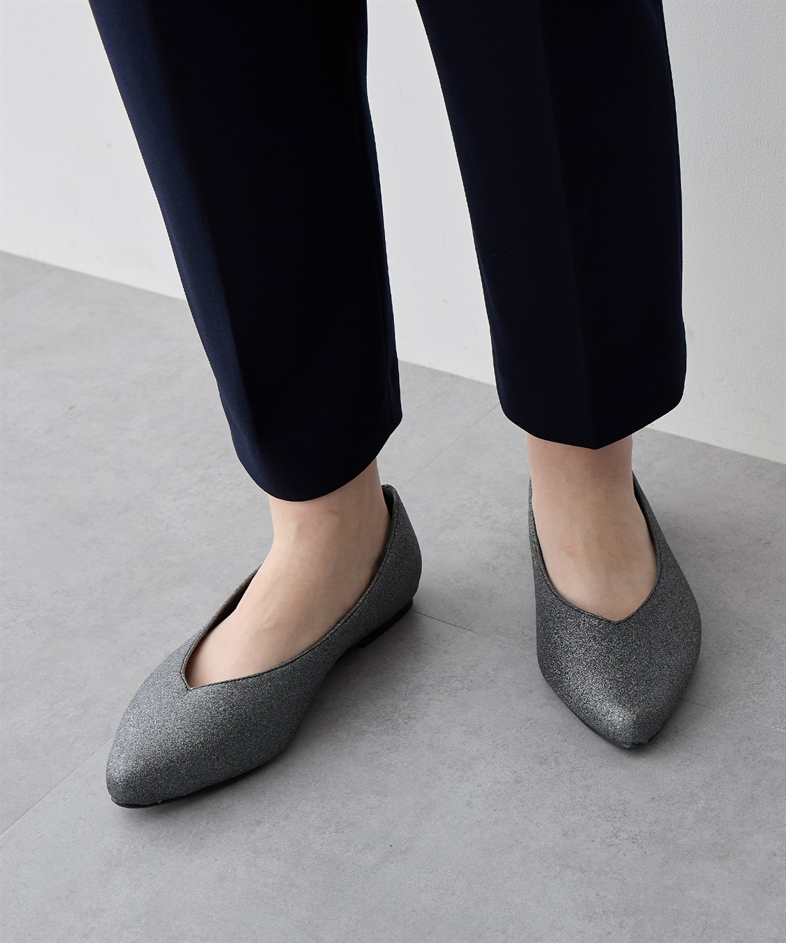 anyfee 【anyfee/プラスサイズ】ポインテッドトゥバレエシューズ（5E・甲高・幅広）《la farfa SHOES/ラファーファシューズ》_sub_12