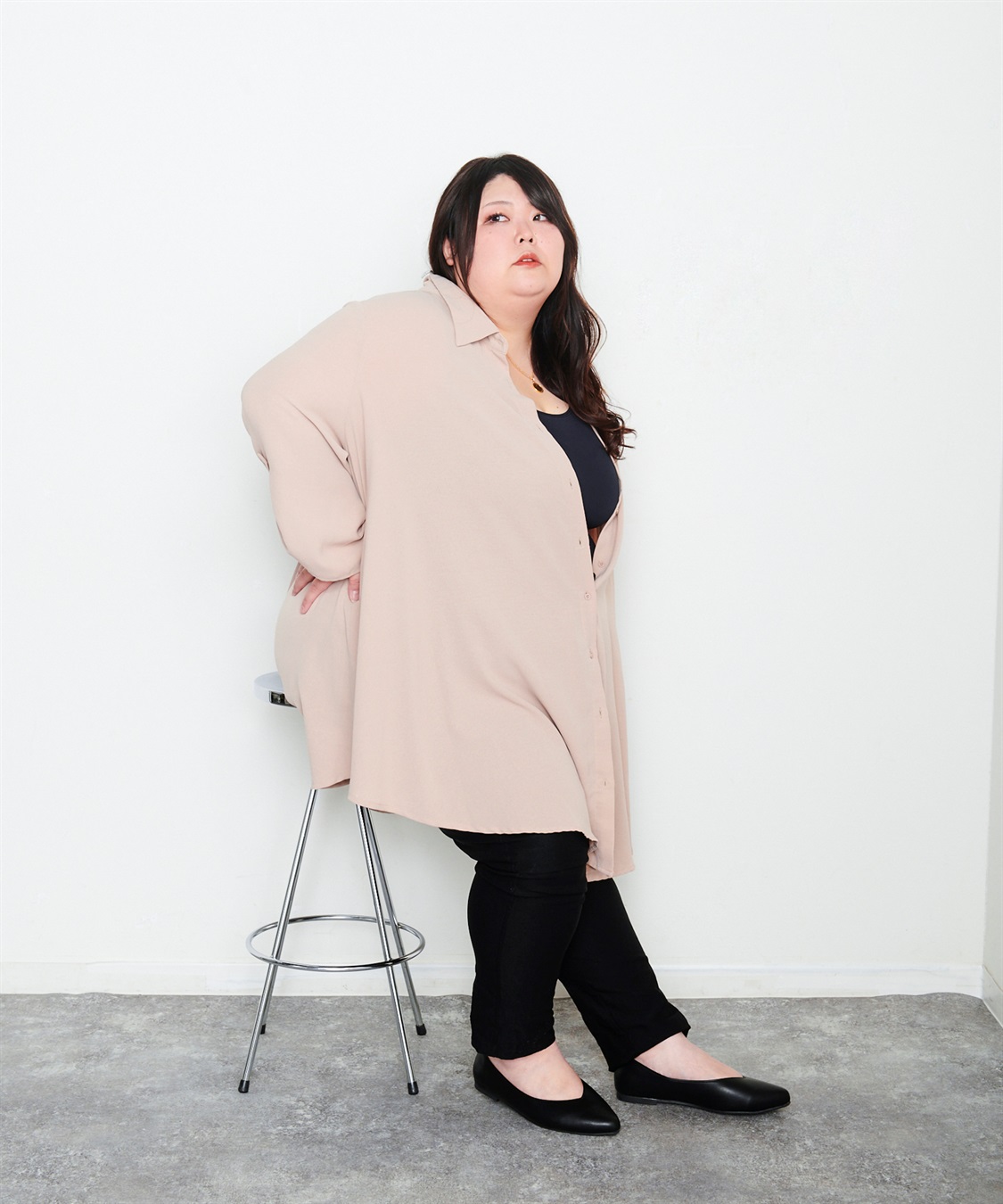 anyfee 【anyfee/プラスサイズ】ポインテッドトゥバレエシューズ（5E・甲高・幅広）《la farfa SHOES/ラファーファシューズ》_sub_18