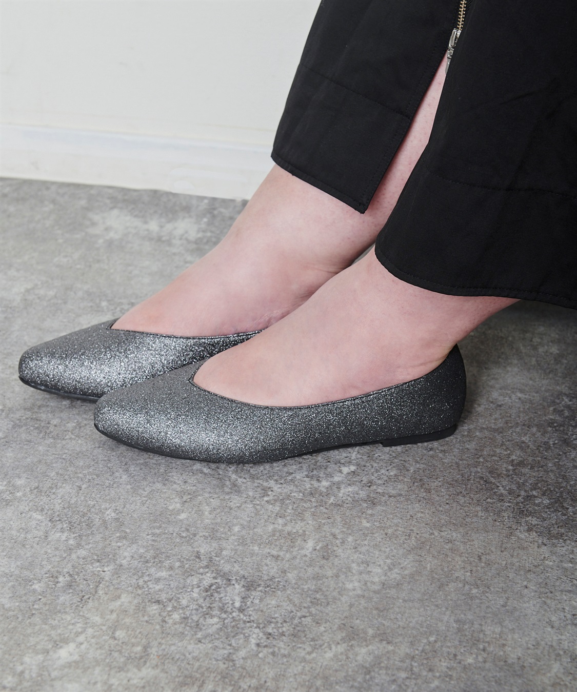 anyfee 【anyfee/プラスサイズ】ポインテッドトゥバレエシューズ（5E・甲高・幅広）《la farfa SHOES/ラファーファシューズ》_sub_23