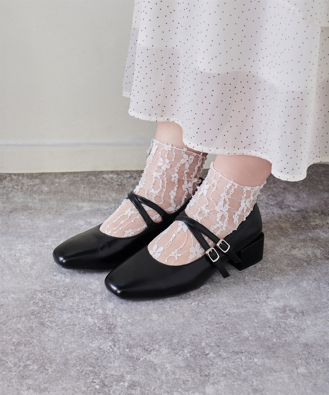 Life Style by cross marche 【anyfee/プラスサイズ】4cmヒールスクエアトゥ2Wayメリージェーン（4E・甲高・幅広）《la farfa SHOES/ラファーファシューズ》_sub_16