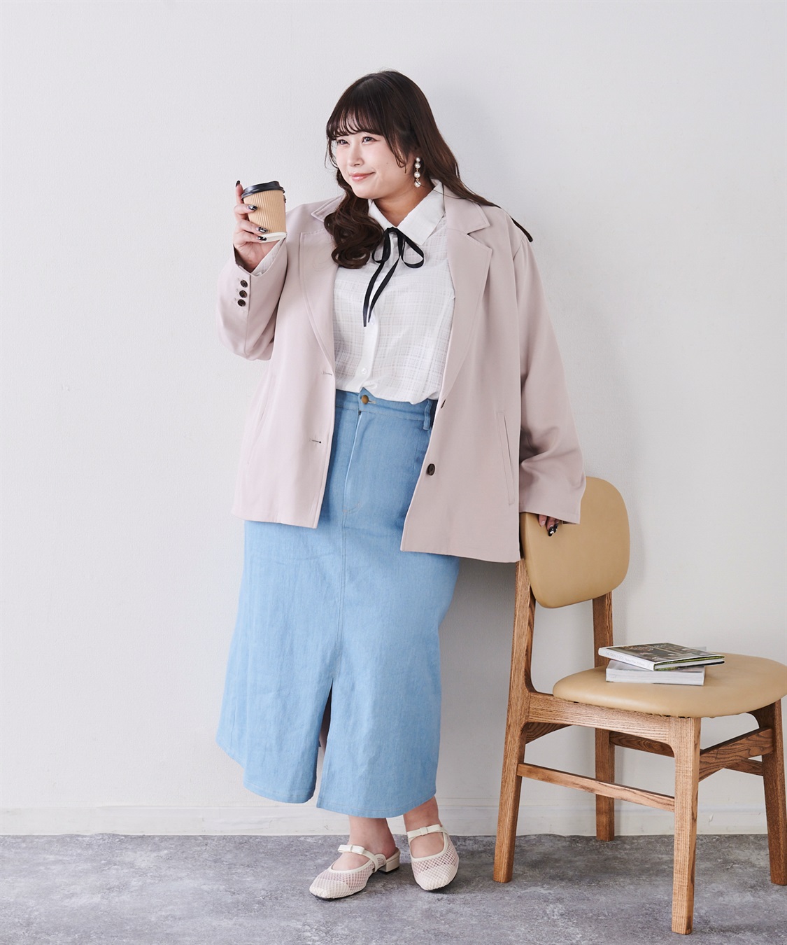 anyfee 【anyfee/プラスサイズ】チュールミュール/サンダル（4E・甲高・幅広）《la farfa SHOES/ラファーファシューズ》_sub_2