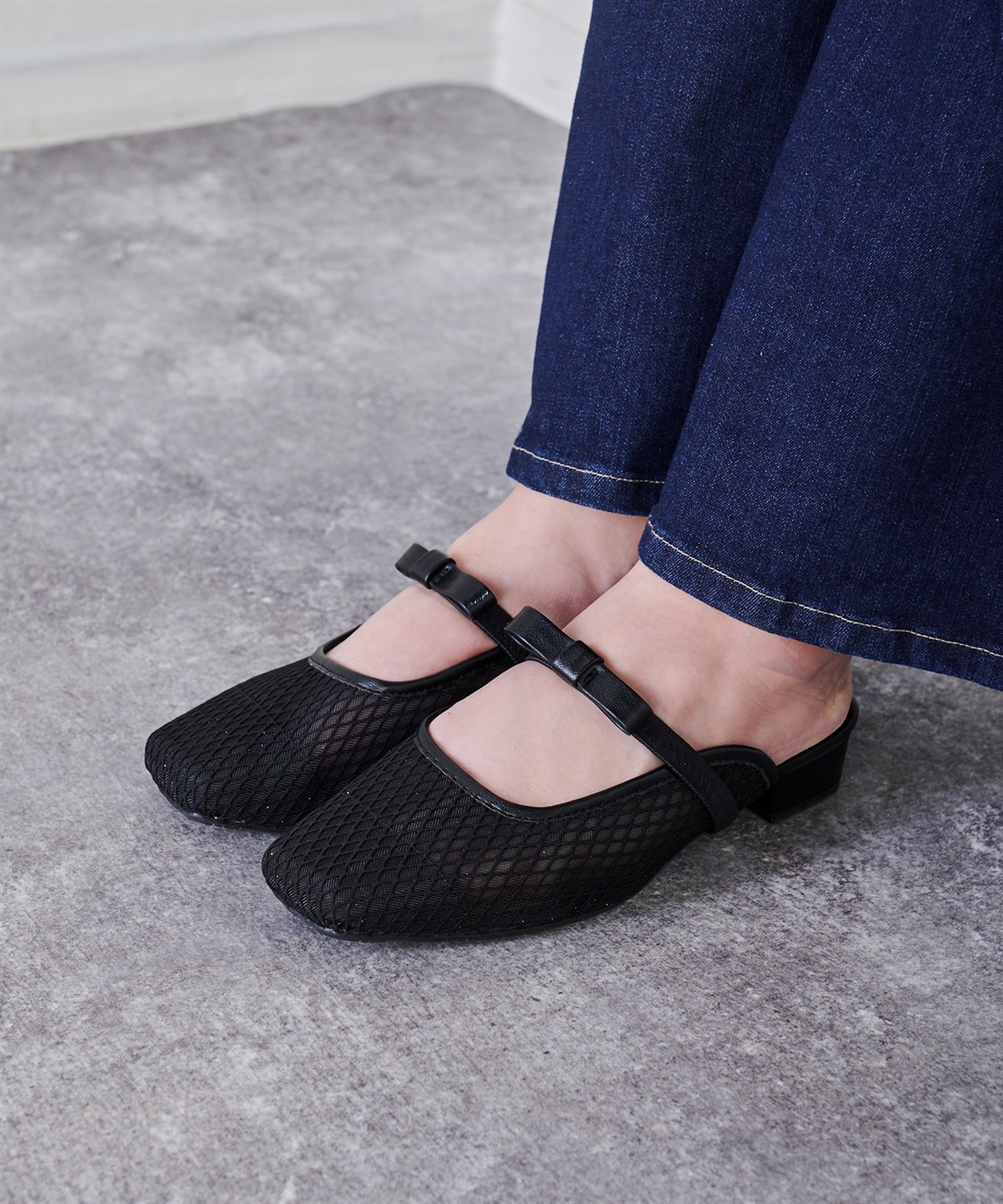 anyfee 【anyfee/プラスサイズ】チュールミュール/サンダル（4E・甲高・幅広）《la farfa SHOES/ラファーファシューズ》_sub_3