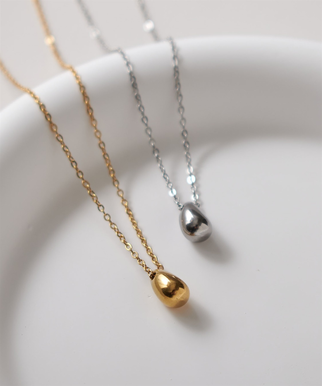 anyfee/プラスサイズ】ニッケルフリーワンポイントネックレス
