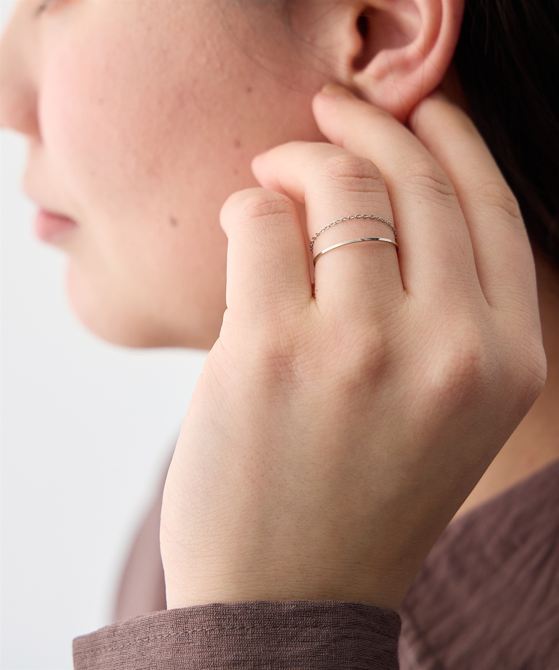 anyfee 【anyfee/プラスサイズ】ニッケルフリー2連リング《金属アレルギー対応》_sub_1