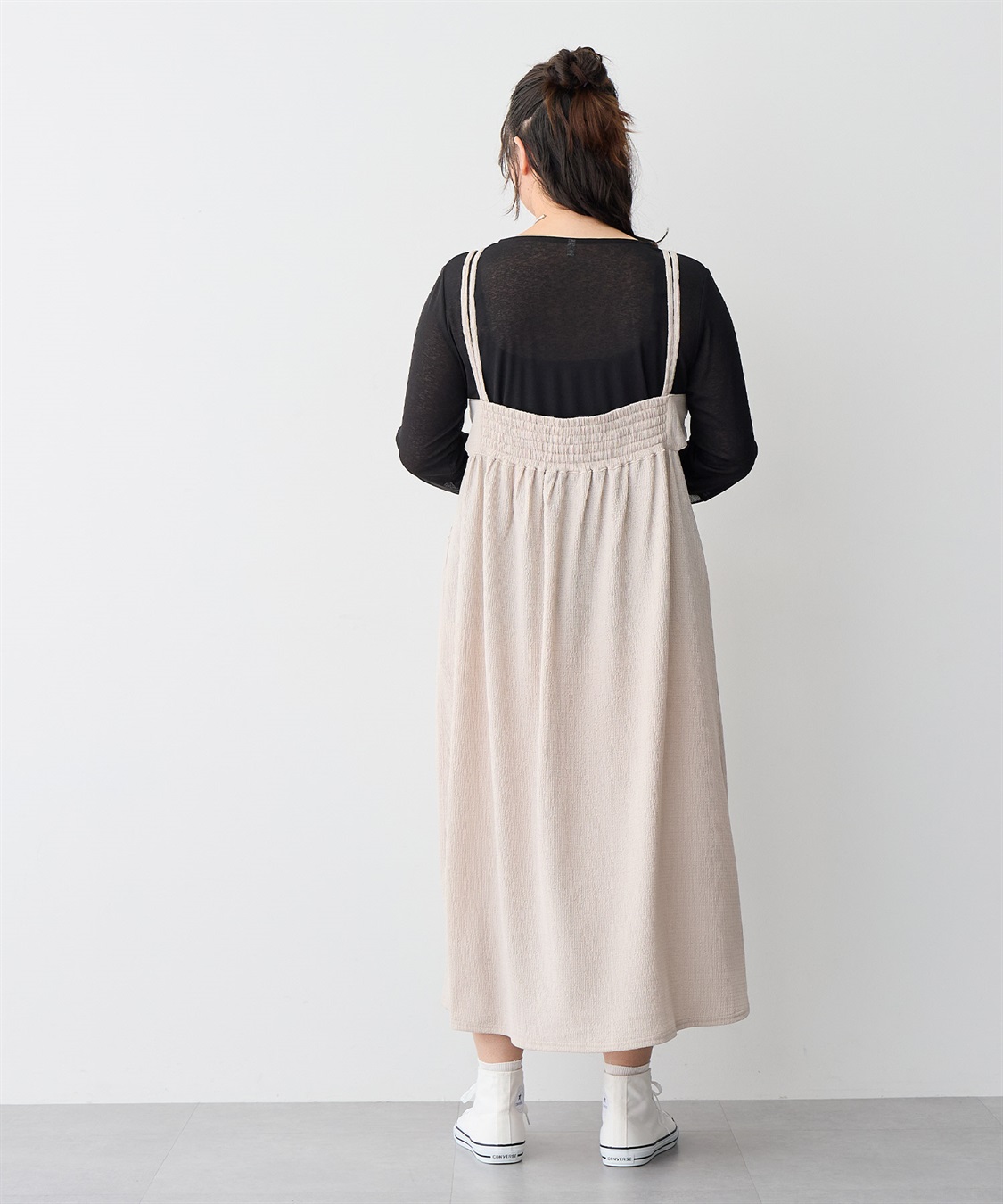 anyfee 【anyfee/プラスサイズ】天竺編み袖チュールカットソー_sub_23